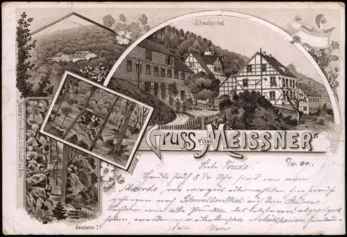 Ansichtskarte Litho AK Meißner Schwalbenthal, Seesteine 1900