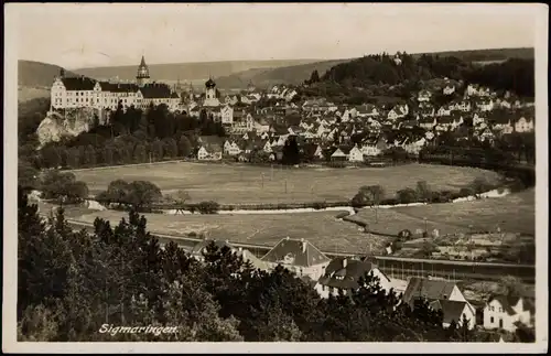 Ansichtskarte Sigmaringen Stadt, Bahnstrecke 1931