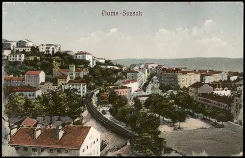 Susak-Rijeka Sušak Fiume/Reka Panorama-Ansicht Fiume-Sussak 1910