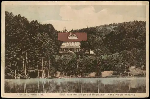 Chorin Hotel und Restaurant Blick vom Amts-See auf Neue Klosterschänke 1926