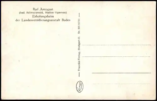 Ansichtskarte Bad Antogast Ortsansicht, Panorama, badischer Schwarzwald 1940