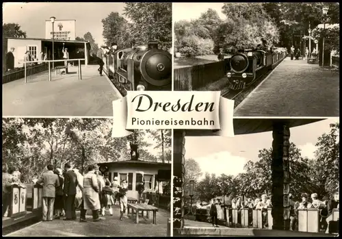 Ansichtskarte Dresden Dresdner Parkeisenbahn Pioniereisenbahn 4 Bild 1966
