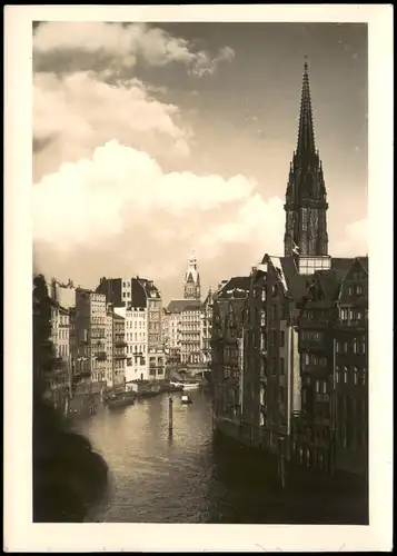 Ansichtskarte Hamburg Nikolaifleet - Fotokarte 1930