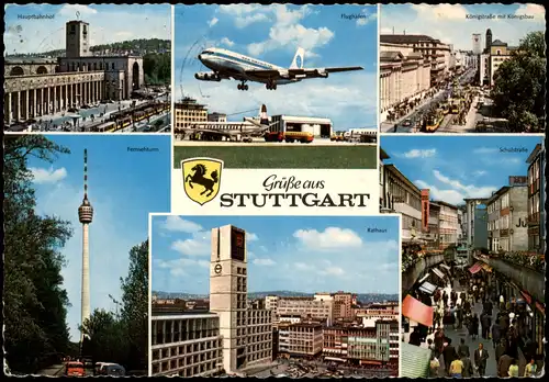 Ansichtskarte Stuttgart MB: Stadtansichten, Flughafen 1967