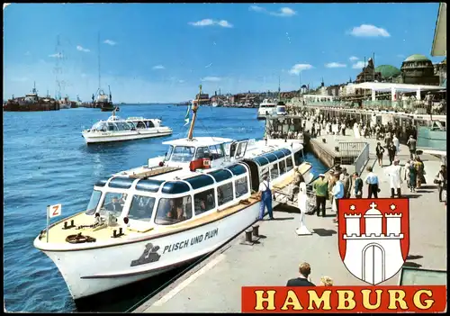 Ansichtskarte Hamburg Hafen Rundfahrt Schiffe 1979