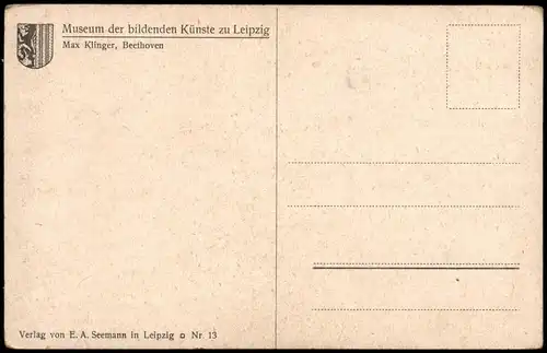 Leipzig Gemälde: Max Klinger Beethoven Museum der bildenden Künste Leipzig 1929