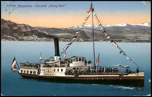 Bodensee - Dampfer ,,König Karl" Bodensee Dampfer, Fahrgastschiffe, Fähren 1913