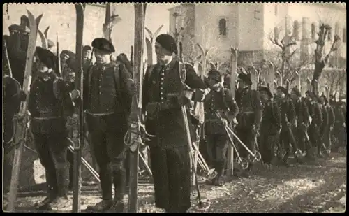 Ansichtskarte  Eclaireurs-skieurs. Militär France Frankreich 1938