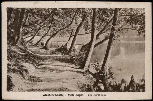 Ansichtskarte Stubbenkammer-Sassnitz Herthasee 1922