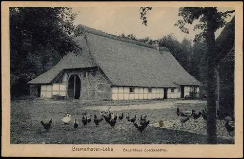 Ansichtskarte Lehe-Bremerhaven Bauernhaus Speckenbüttel. 1924