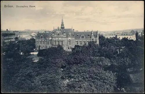 Postcard Brünn Brno Stadt, Deutsches Haus 1923