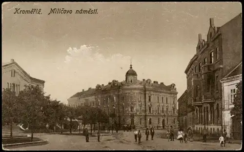 Postcard Kremsier Kroměříž Miličovo náměstí. 1925