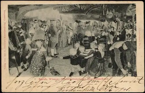 Oldenburg Bernh. Winter, oldenburgische Bauernhochzeit Typen 1901
