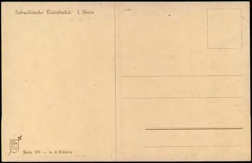 Ansichtskarte  Auf de schwäbische Eisebahne Schwäbische Eisenbahn 1918