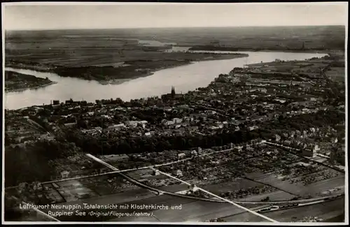 Ansichtskarte Neuruppin Luftbild Fernsicht 1929