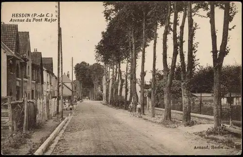CPA Hesdin Heusden Avenue du Pont Major - Pas de Calais 1922