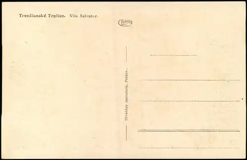 Trentschin-Teplitz Trenčianske Teplice Trencsénteplic Vila Salvator. 1913