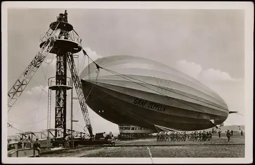 Flughafen-Frankfurt am Main Flughafen Graf Zeppelin LZ. 127 Luftschiff 1936