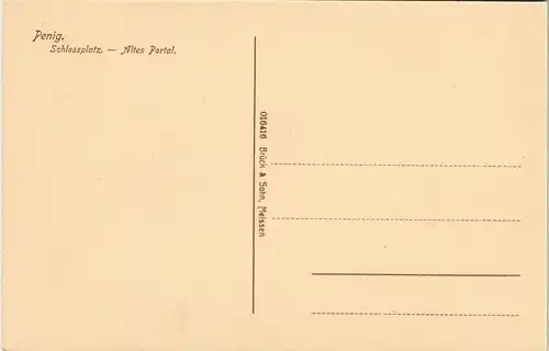 Ansichtskarte Penig (Mulde) Schlossplatz - Altes Portal 1914