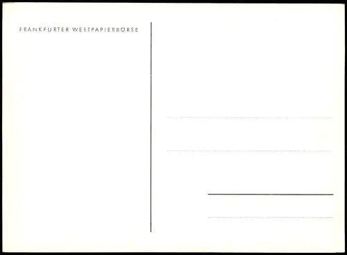 Ansichtskarte Frankfurt am Main WERTPAPIERBORSE Börse VW Käfer 1962