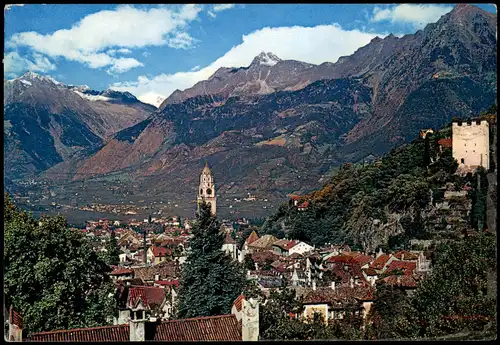 Cartoline Meran Merano Panorama-Ansicht 1975