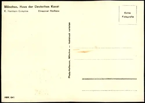 Kunst-AK E. Harrison Compton "Einsamer Hochsee" (München  Deutschen Kunst) 1950