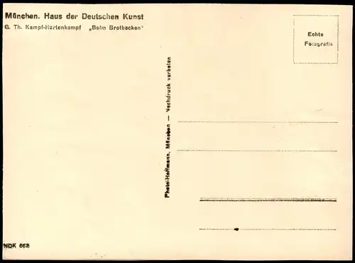 Ansichtskarte  Kunst-AK G. Th. Kampf-Hartenkampf „Beim Brotbacken" 1950