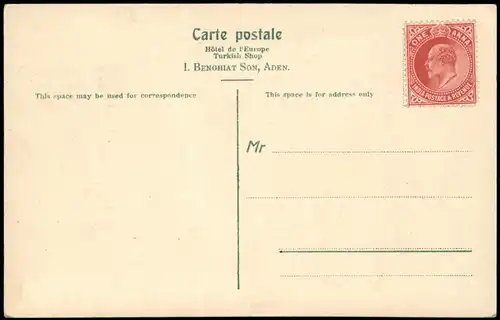 Postcard Aden عدن Market Street, Sheikh Othman-Aden 1912