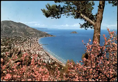 Cartoline Alassio Panorama-Ansicht 1980