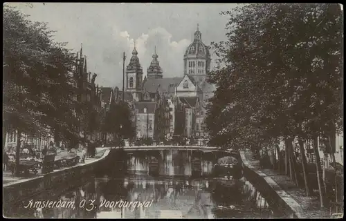 Postkaart Amsterdam Amsterdam Voorburgwal 1906