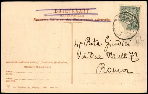 Postkaart Amsterdam Amsterdam Voorburgwal 1906