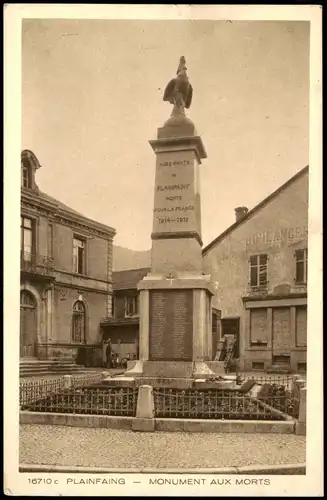 CPA Plainfaing MONUMENT AUX MORTS 1920