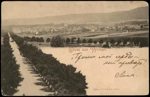 Ansichtskarte Bad Pyrmont Panorama-Ansicht 1900