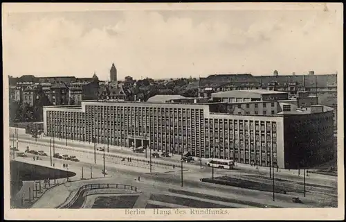 Ansichtskarte Berlin Haus des Rundfunks - Straßenpartie 1929