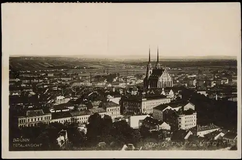 Postcard Brünn Brno Stadt und Fabrikanlagen - Fotokarte 1929