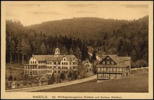Nagold Kgl. Militärgenesungsheim Waldeck und Kurhaus Waldlust. 1916