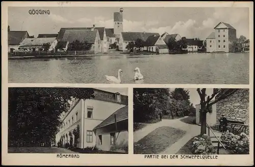 Bad Gögging-Neustadt a.d.Donau 3 Bild: Schwefelquelle, Stadt, Römerbad 1939