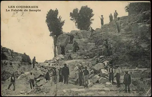CPA .Frankreich LES COUDREAUX La Falaise du Sampin 1909