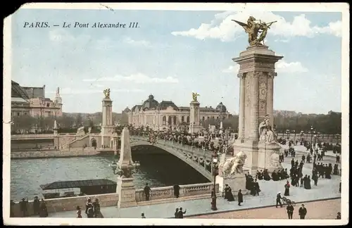 CPA Paris Brücke Le Pont Alexandre III. 1907