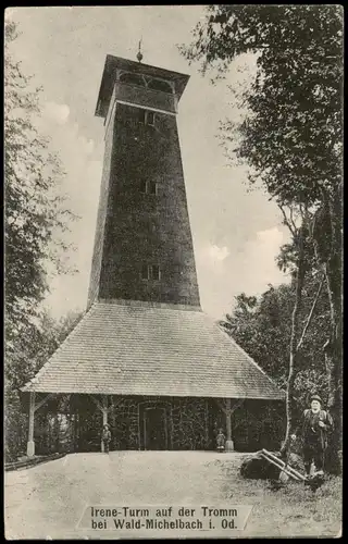 Wald-Michelbach Umland-Ansicht Irene-Turm auf der Tromm Odenwald 1922