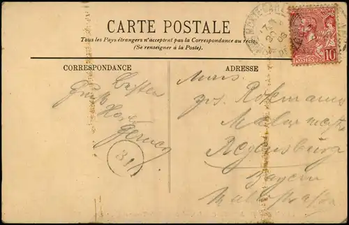 Postcard Monte-Carlo LE CASINO - La Salle de Trente et Quarante. 1908