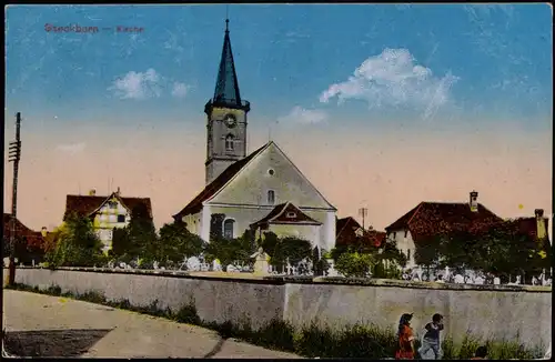 Ansichtskarte Steckborn Straßenpartie 1923