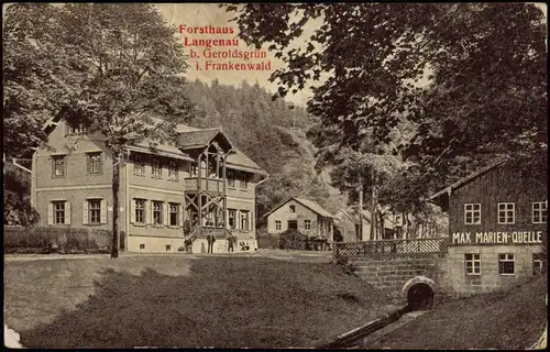 Ansichtskarte Geroldsgrün Forsthaus Langenau 1920