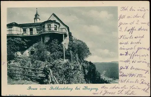 Ansichtskarte Bregenz Gruss vom Gebhardsberg - Restaurant 1901