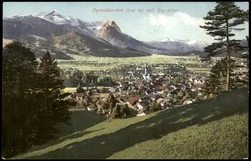 Ansichtskarte Garmisch-Partenkirchen Panorama-Ansicht Totalansicht 1910