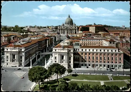Rom Roma Panorama-Ansicht Vista general y la Calle de la Conciliación 1963