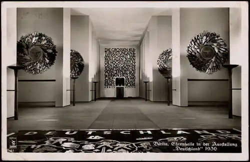 Ansichtskarte Berlin Ehrenhalle in der Ausstellung Deutschland 1936