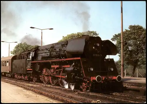Ansichtskarte Stralsund Dampflokomotiven im Ostseebezirk: Lok BR 01.5 1982