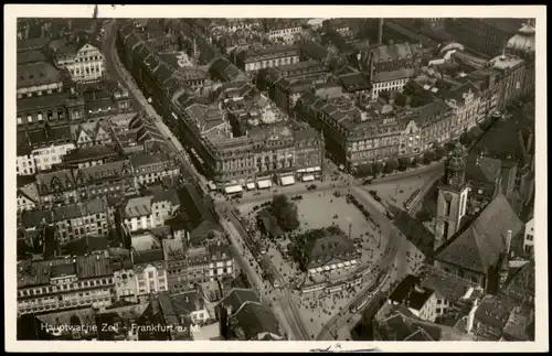 Ansichtskarte Frankfurt am Main Luftbild Hauptwache Zeil 1939