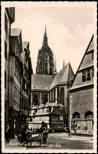 Ansichtskarte Frankfurt am Main Blick nach dem Dom 1942